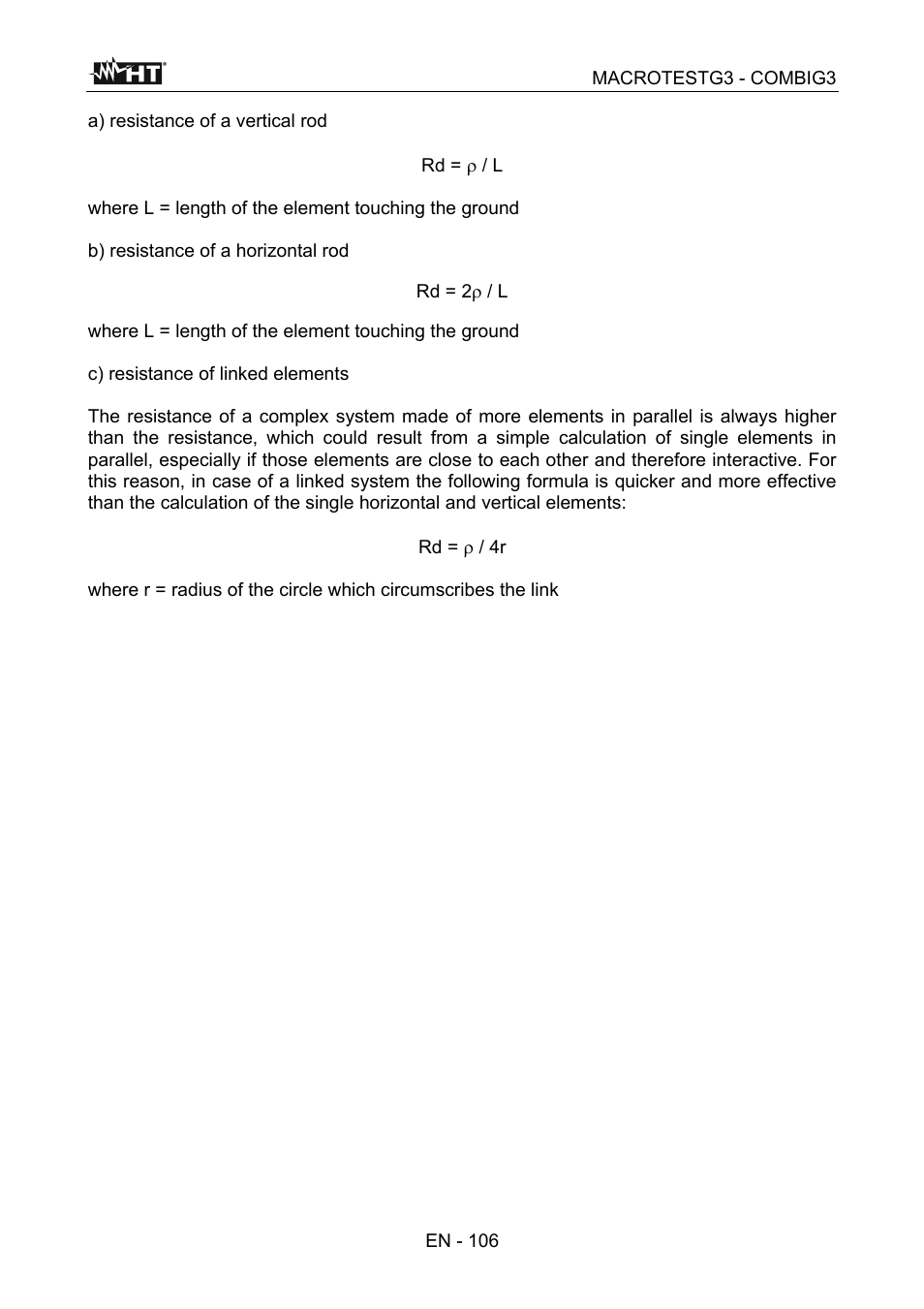 HT instruments MACROTEST G3 User Manual | Page 107 / 108