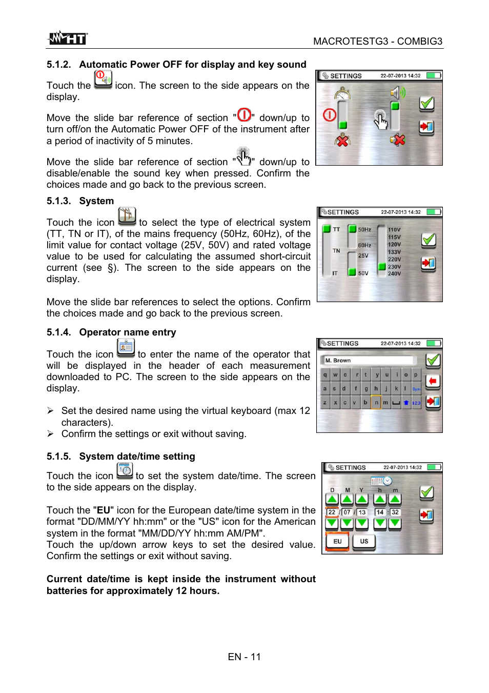 HT instruments MACROTEST G3 User Manual | Page 12 / 108