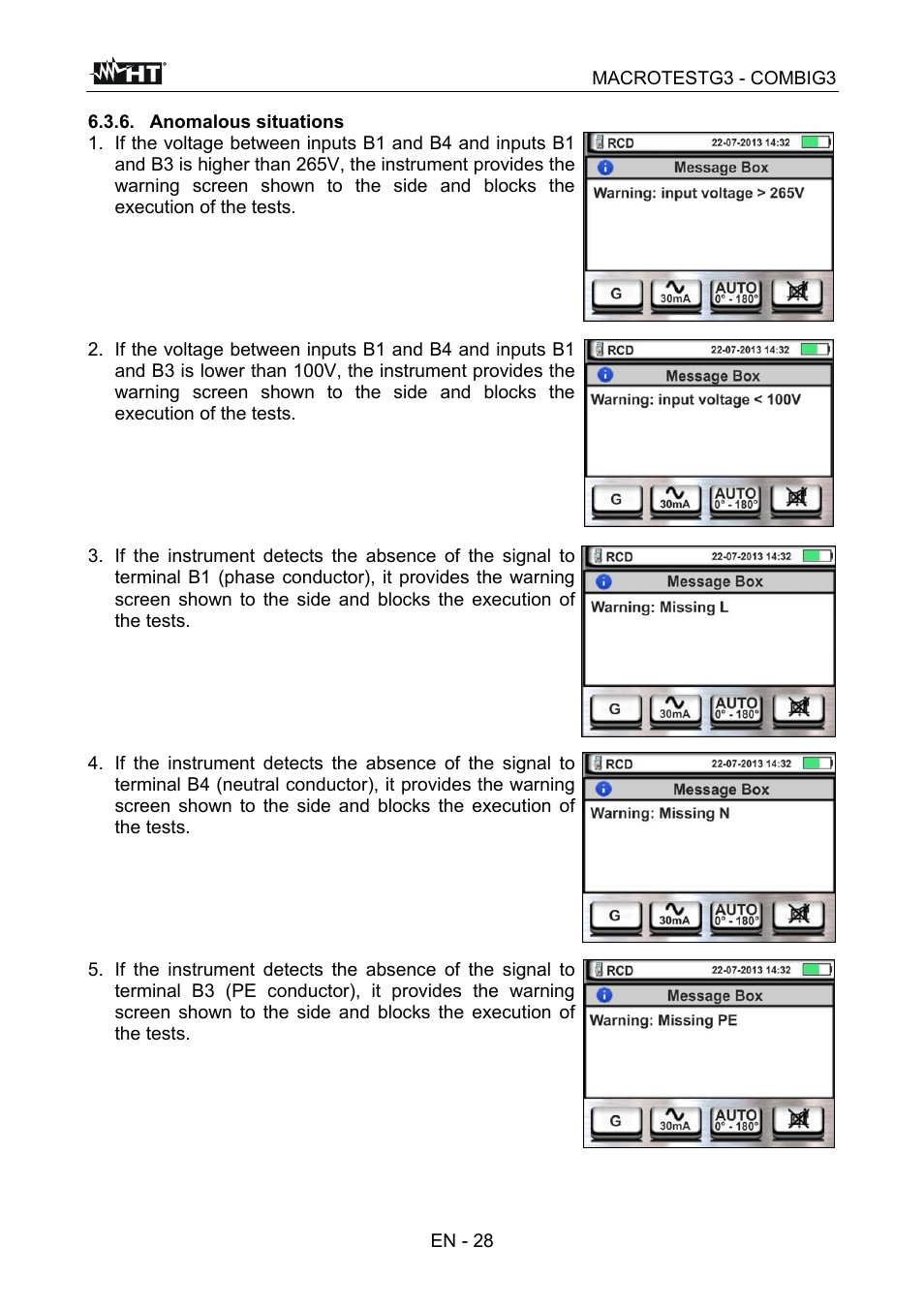 HT instruments MACROTEST G3 User Manual | Page 29 / 108