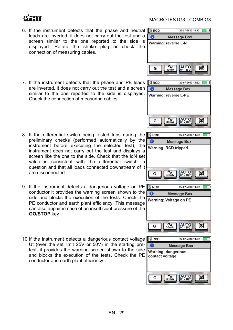 HT instruments MACROTEST G3 User Manual | Page 30 / 108