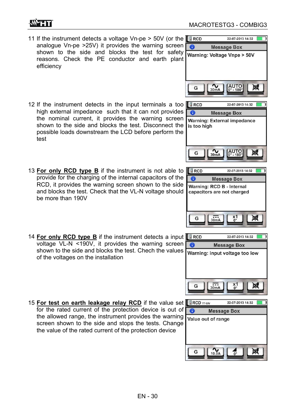 HT instruments MACROTEST G3 User Manual | Page 31 / 108