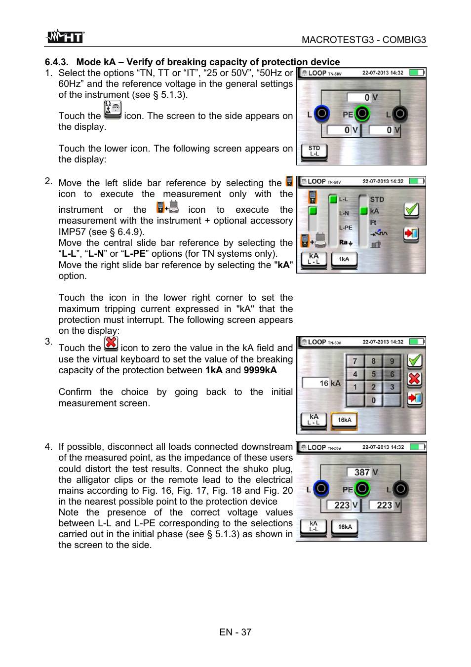 HT instruments MACROTEST G3 User Manual | Page 38 / 108
