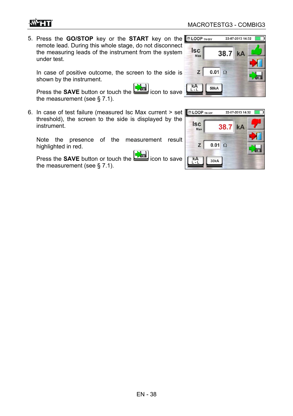 HT instruments MACROTEST G3 User Manual | Page 39 / 108