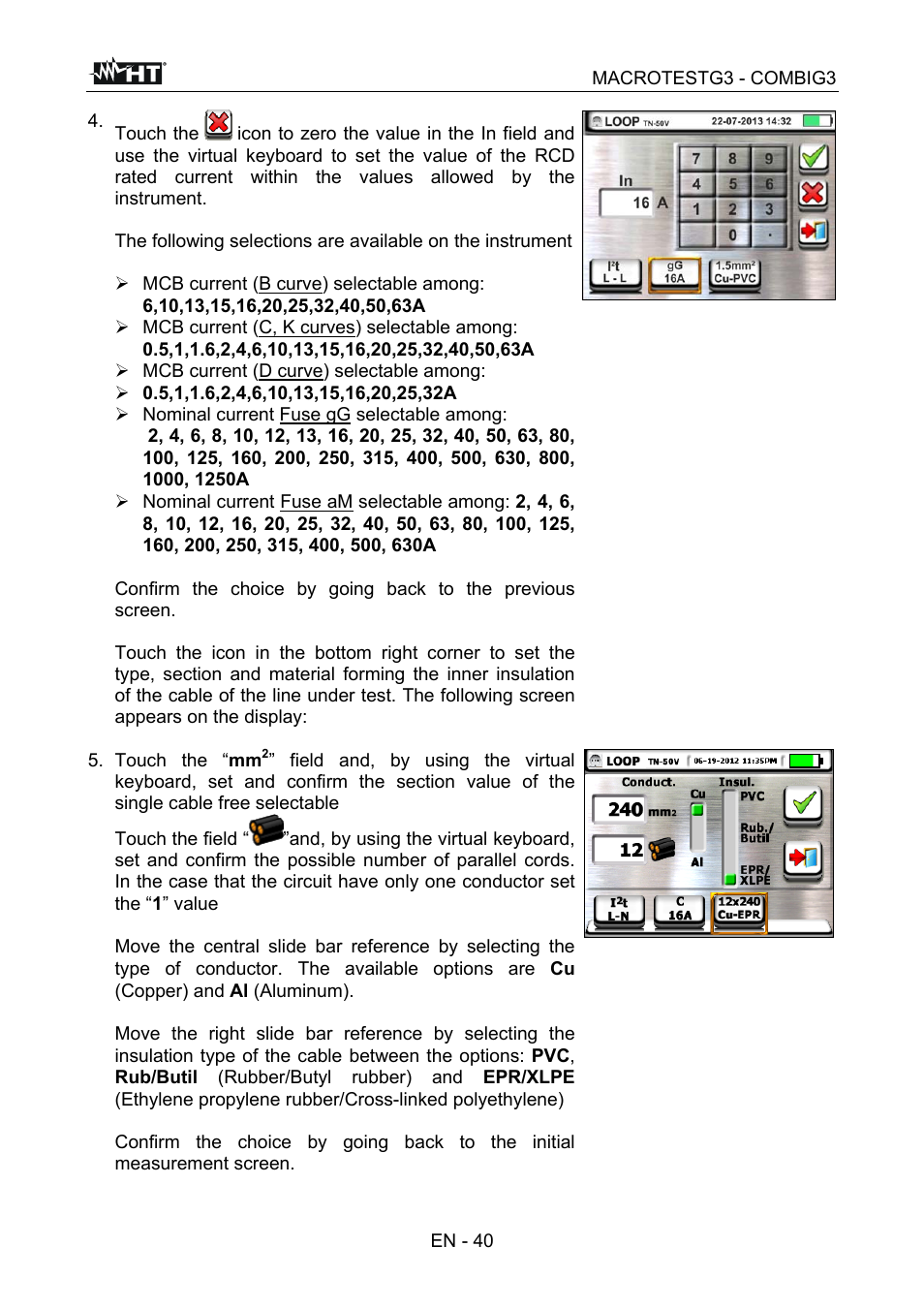 HT instruments MACROTEST G3 User Manual | Page 41 / 108