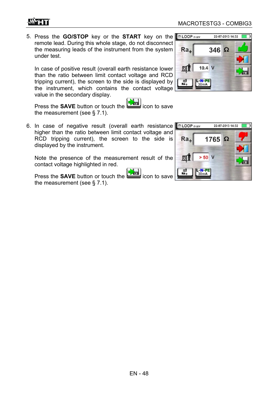HT instruments MACROTEST G3 User Manual | Page 49 / 108