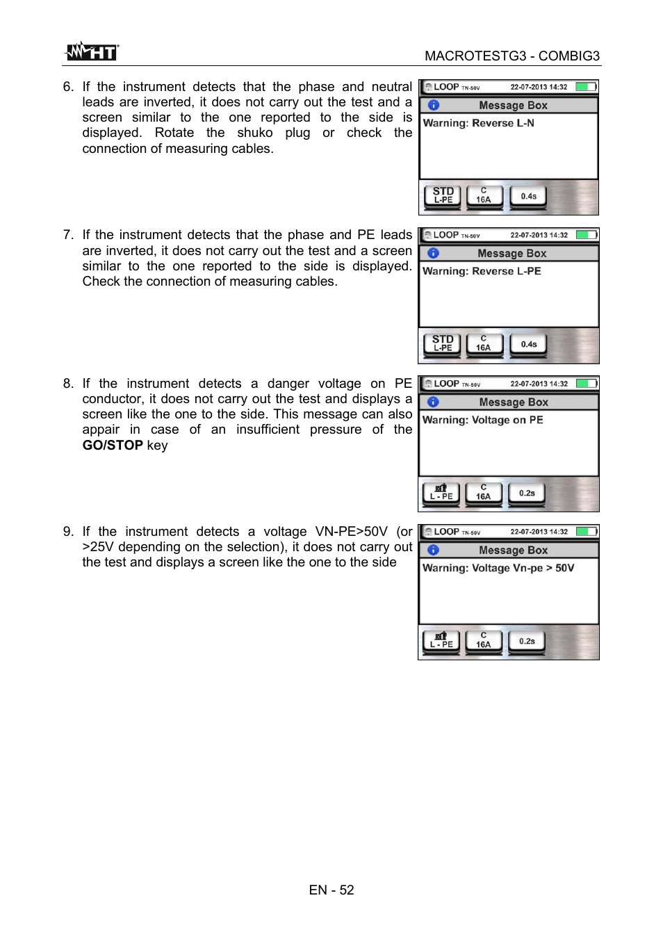 HT instruments MACROTEST G3 User Manual | Page 53 / 108