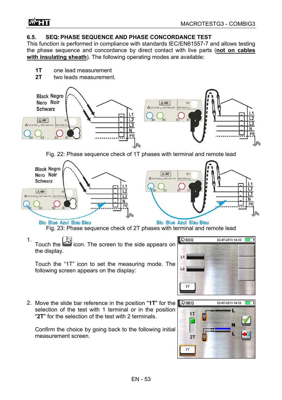 HT instruments MACROTEST G3 User Manual | Page 54 / 108