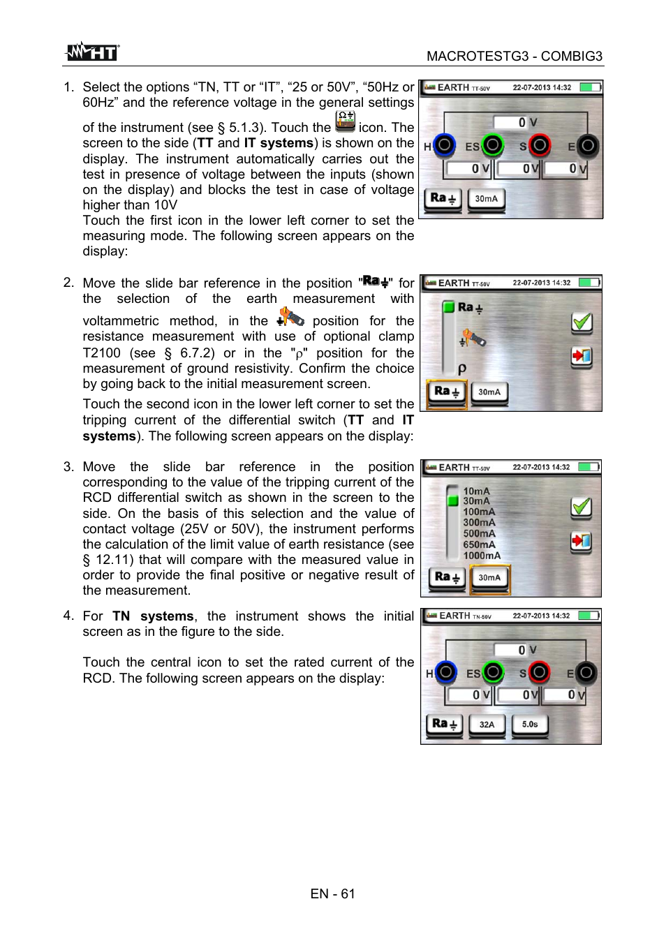 HT instruments MACROTEST G3 User Manual | Page 62 / 108