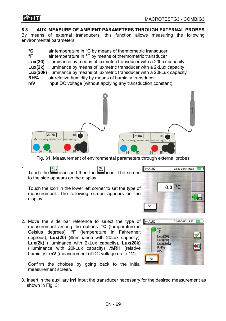 HT instruments MACROTEST G3 User Manual | Page 70 / 108