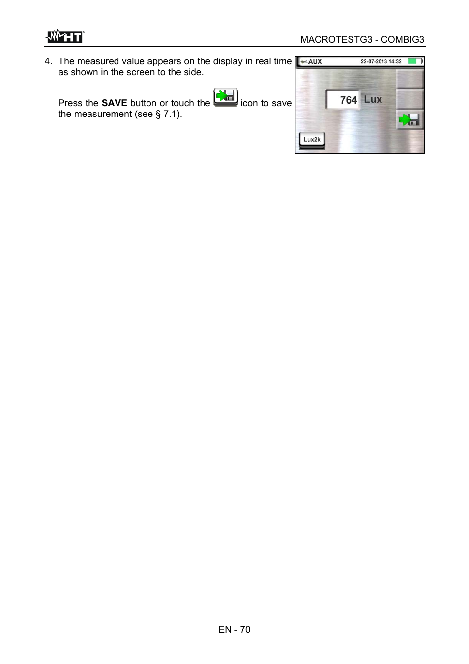 HT instruments MACROTEST G3 User Manual | Page 71 / 108