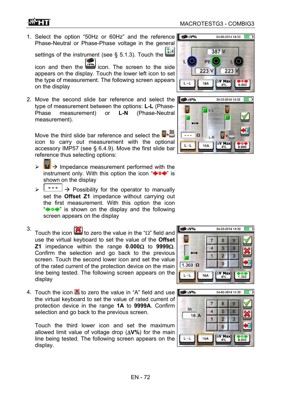 HT instruments MACROTEST G3 User Manual | Page 73 / 108