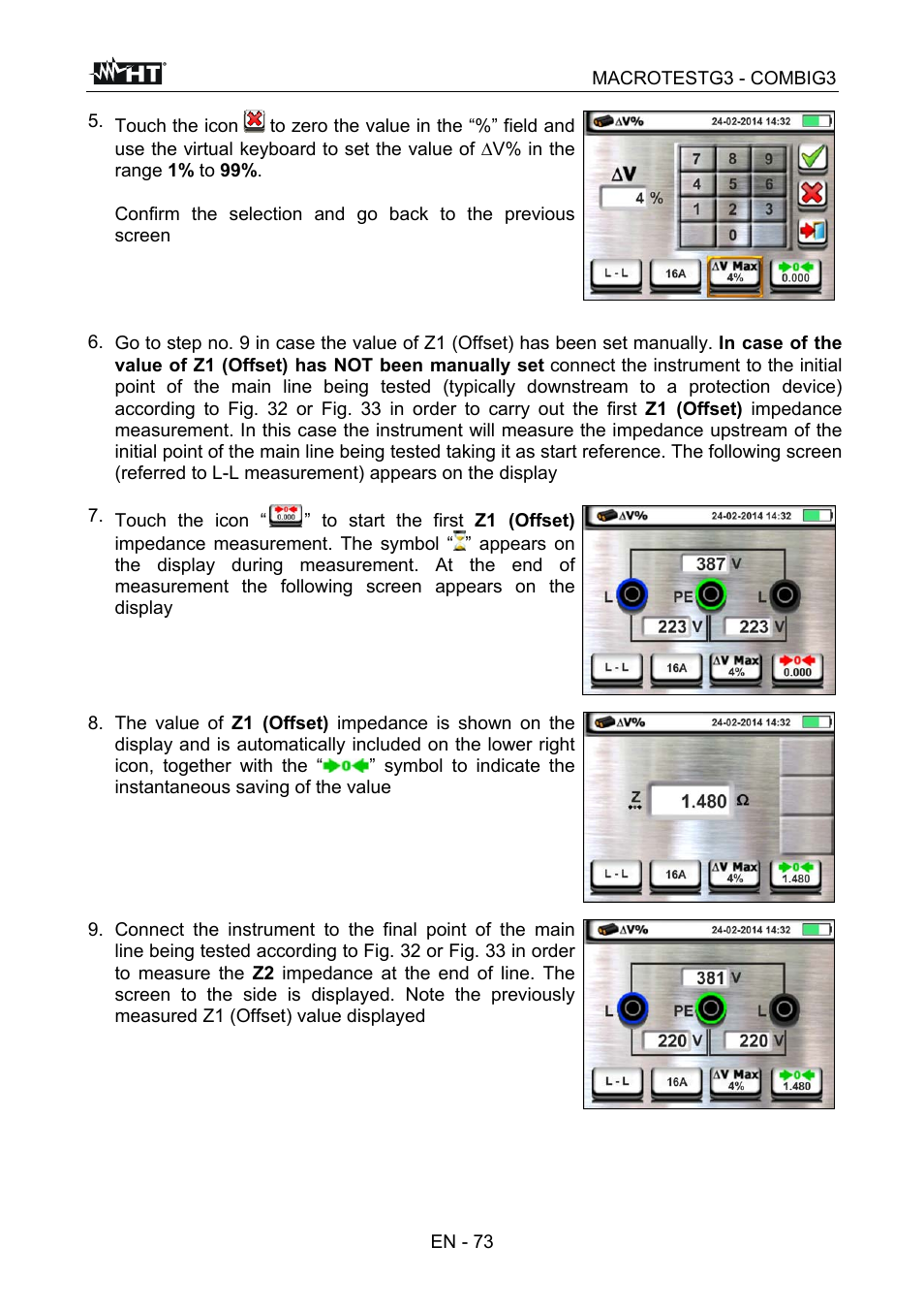 HT instruments MACROTEST G3 User Manual | Page 74 / 108