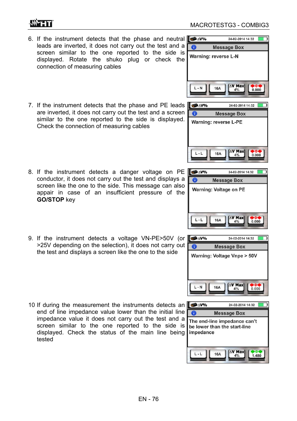 HT instruments MACROTEST G3 User Manual | Page 77 / 108