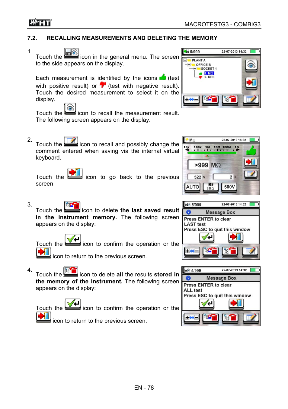 HT instruments MACROTEST G3 User Manual | Page 79 / 108