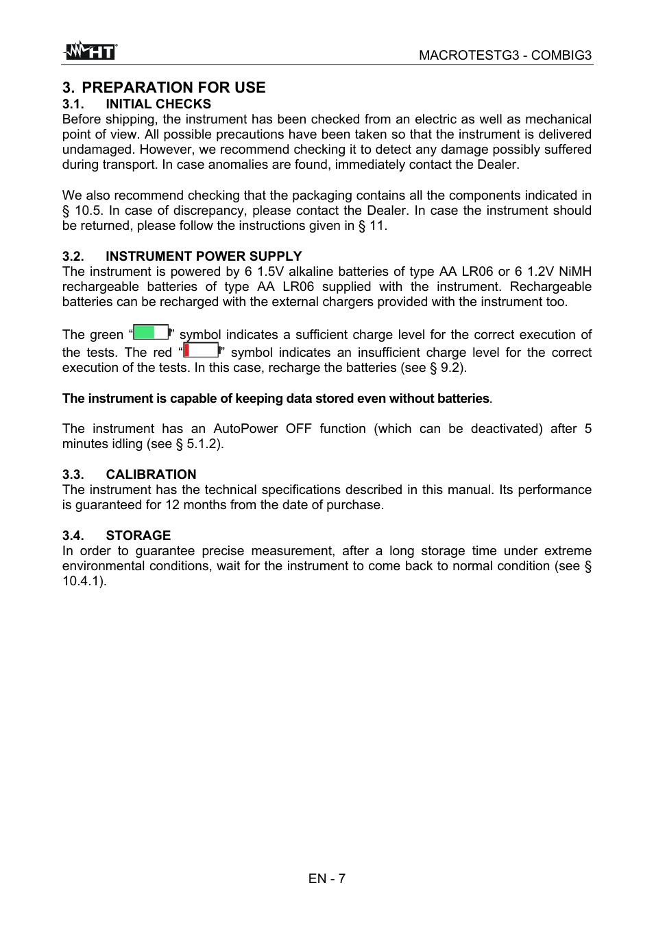 HT instruments MACROTEST G3 User Manual | Page 8 / 108