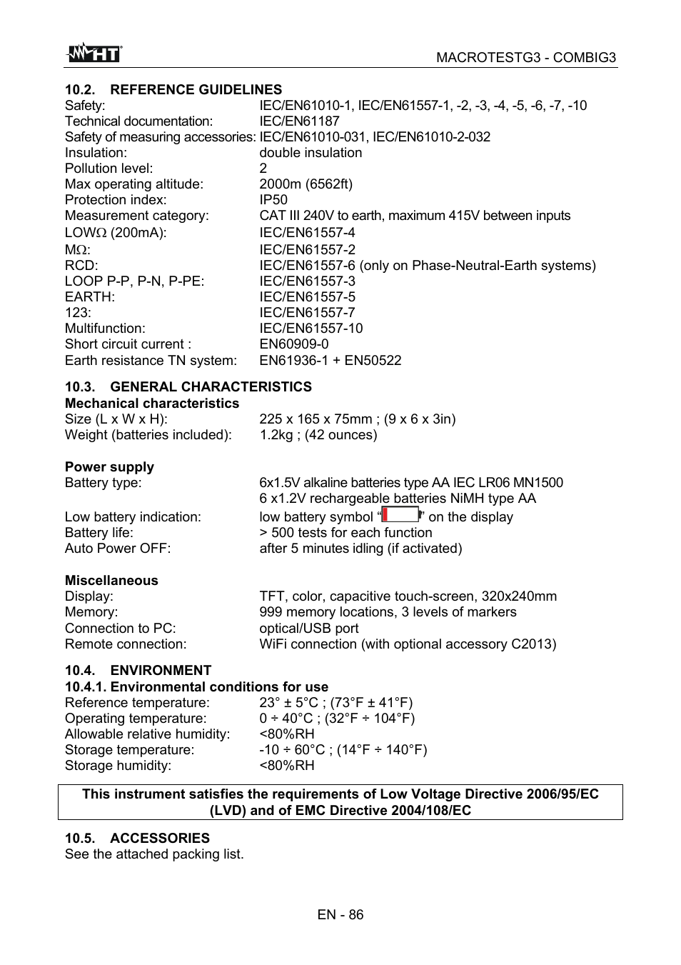 HT instruments MACROTEST G3 User Manual | Page 87 / 108