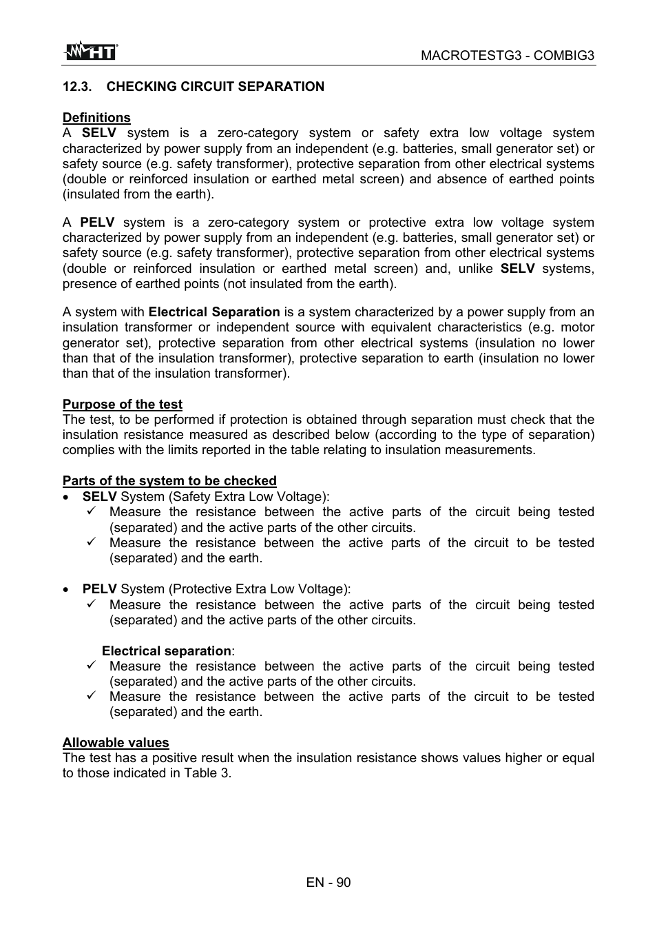 HT instruments MACROTEST G3 User Manual | Page 91 / 108