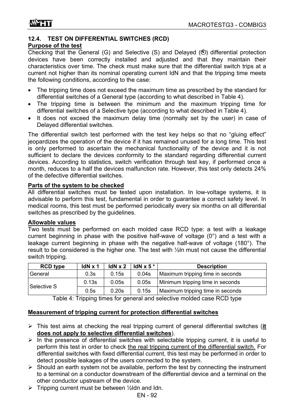HT instruments MACROTEST G3 User Manual | Page 93 / 108