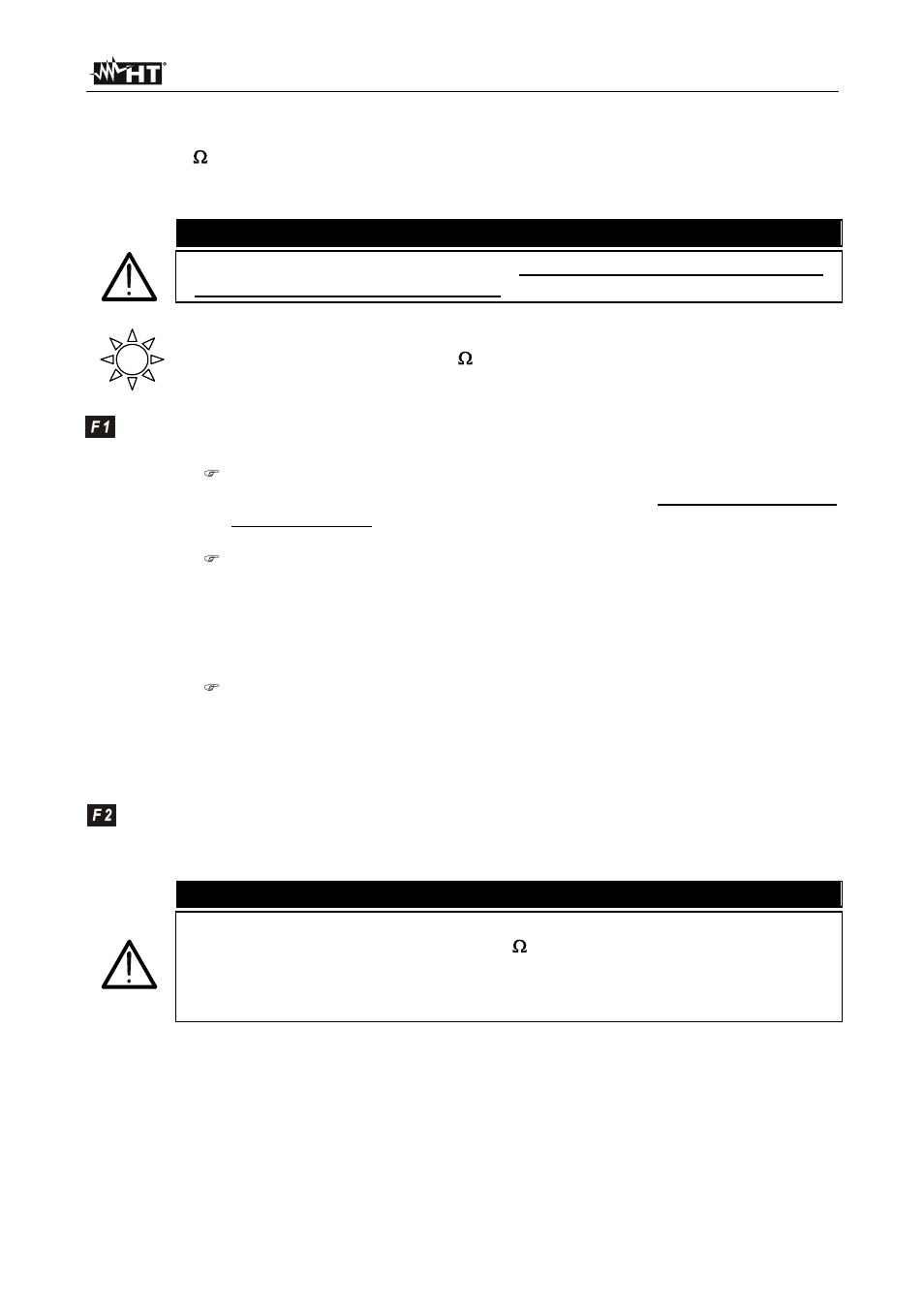 Operating instructions, Caution | HT instruments EQUITEST5071 User Manual | Page 11 / 44