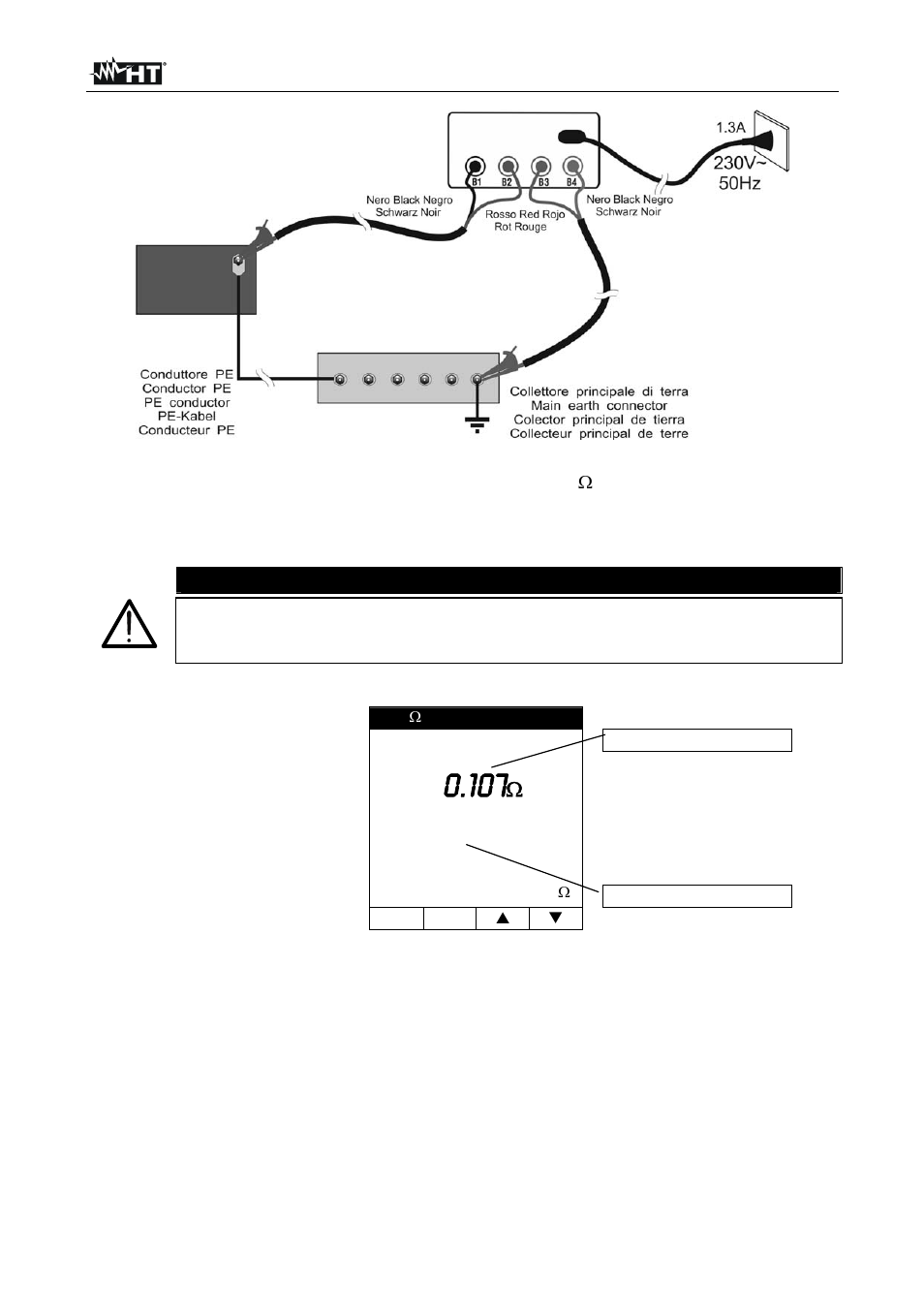 Caution | HT instruments EQUITEST5071 User Manual | Page 17 / 44