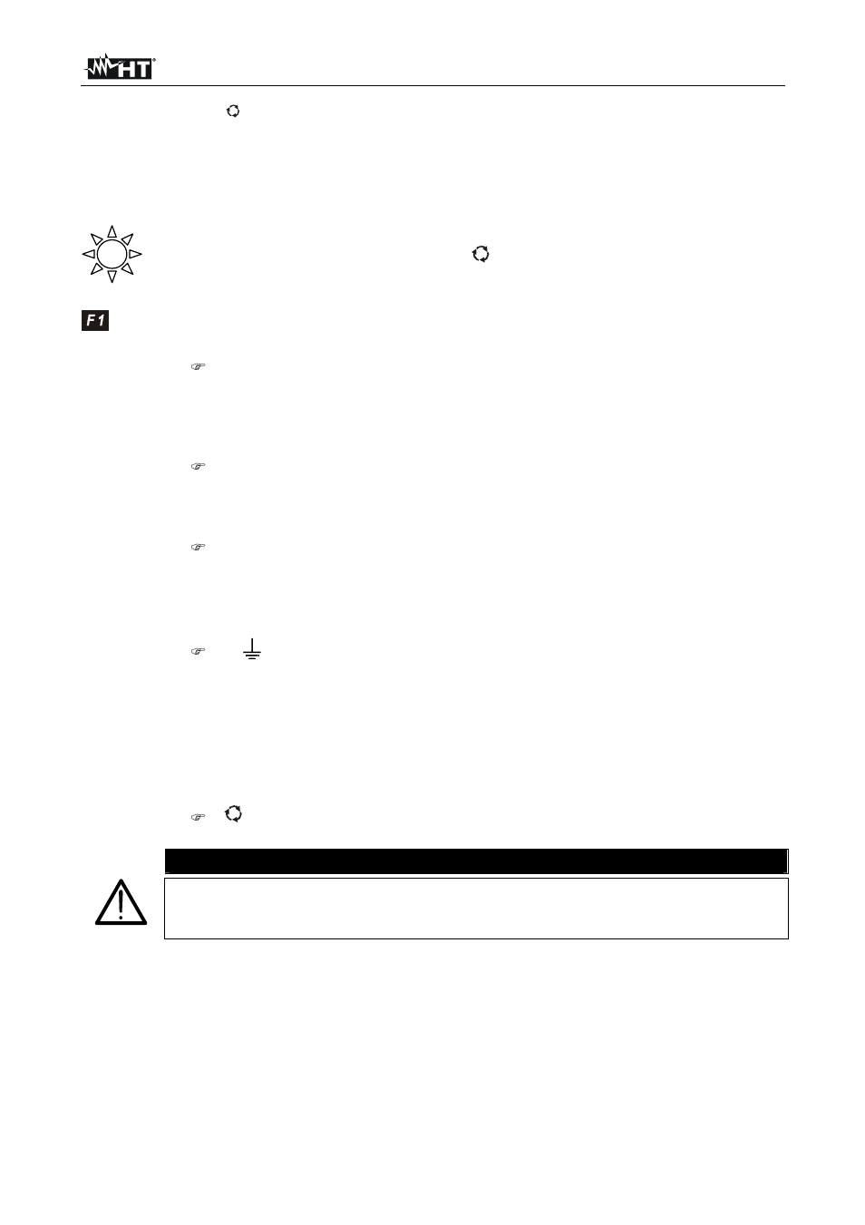 Caution | HT instruments EQUITEST5071 User Manual | Page 23 / 44