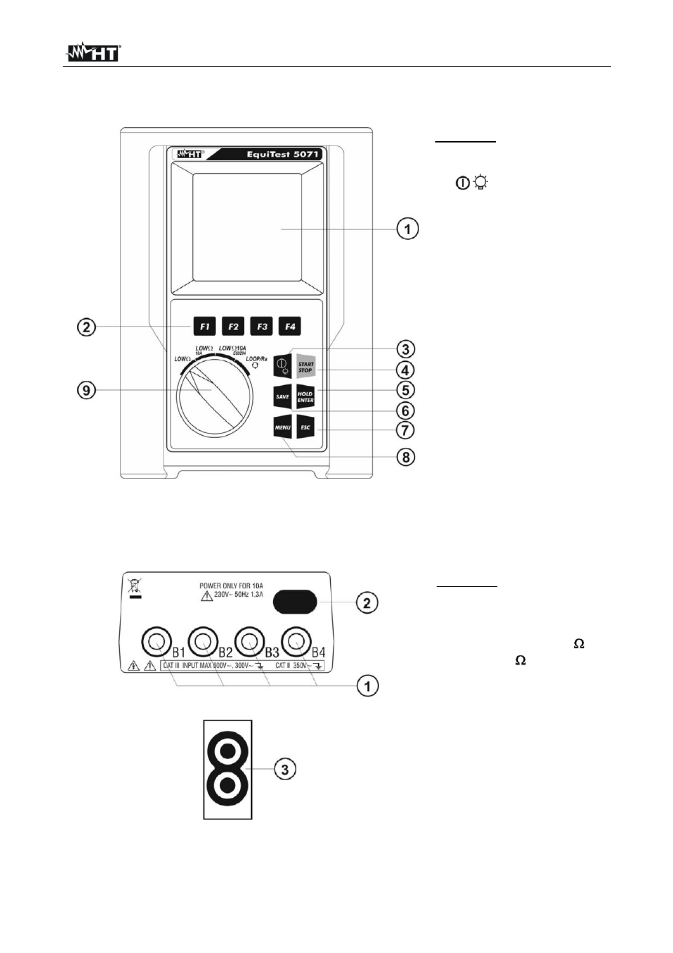 Instrument description | HT instruments EQUITEST5071 User Manual | Page 7 / 44