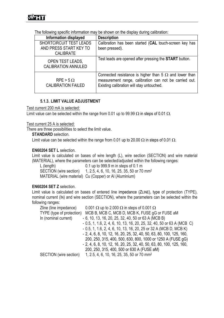 HT instruments FULLTEST3 User Manual | Page 16 / 92