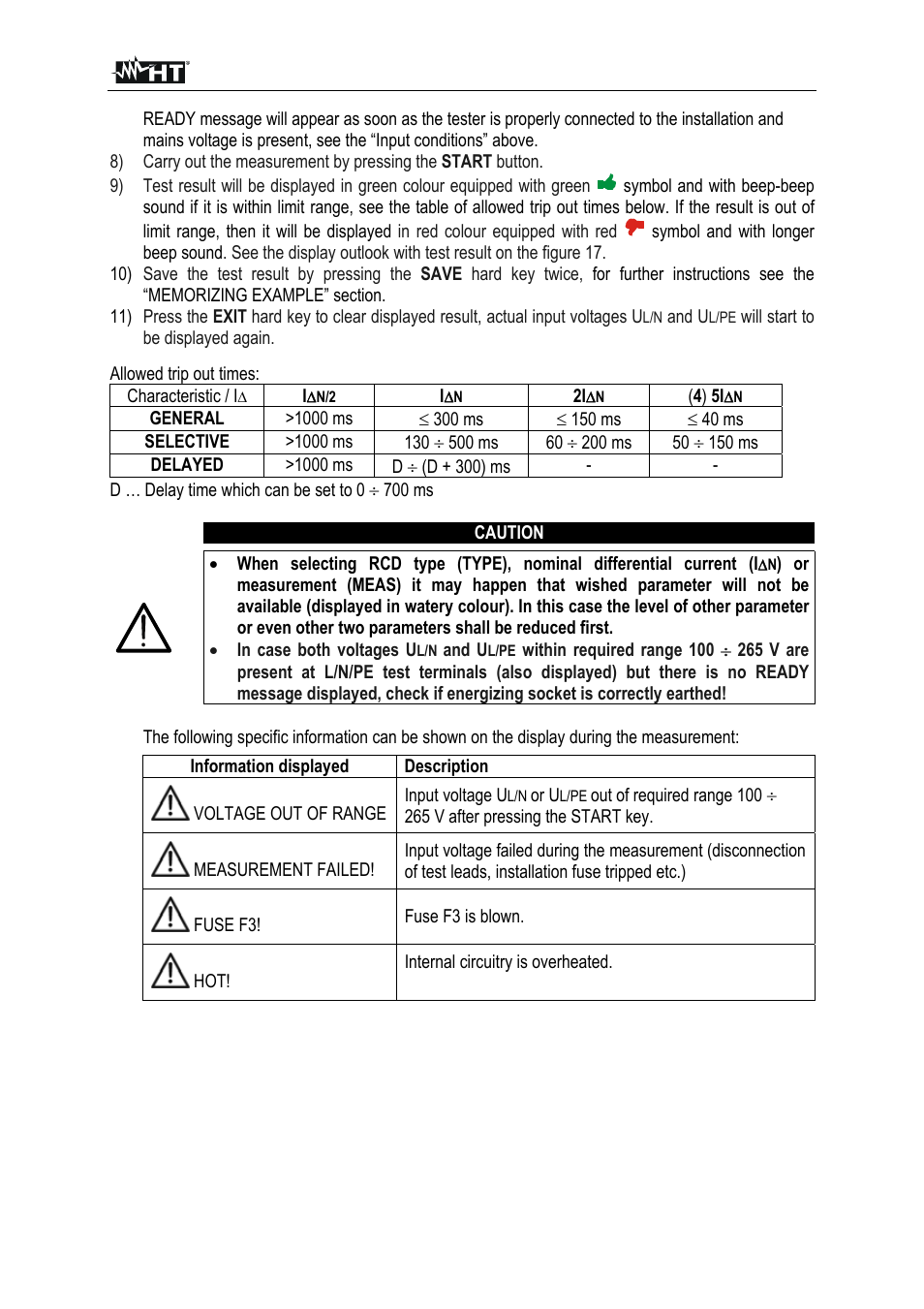 HT instruments FULLTEST3 User Manual | Page 33 / 92