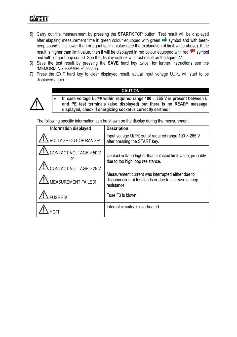 HT instruments FULLTEST3 User Manual | Page 42 / 92