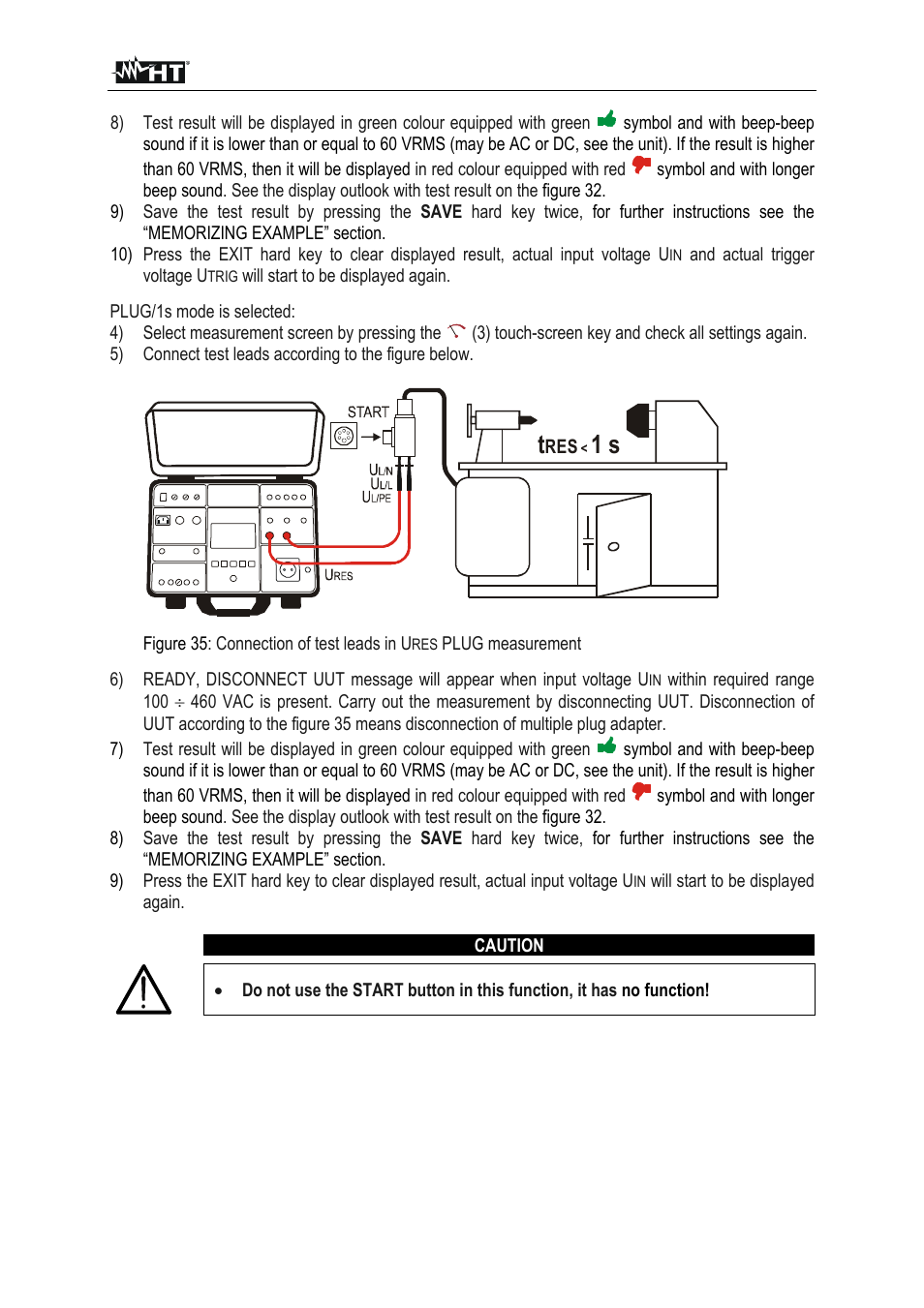 T1 s | HT instruments FULLTEST3 User Manual | Page 47 / 92