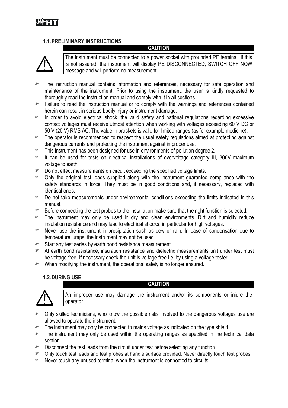 HT instruments FULLTEST3 User Manual | Page 5 / 92