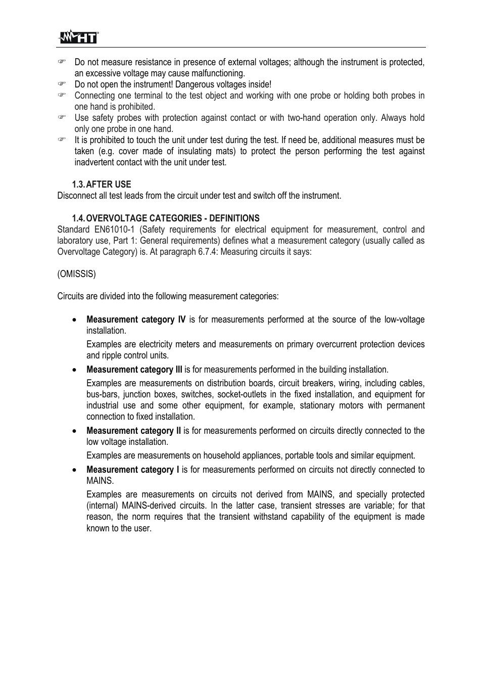HT instruments FULLTEST3 User Manual | Page 6 / 92