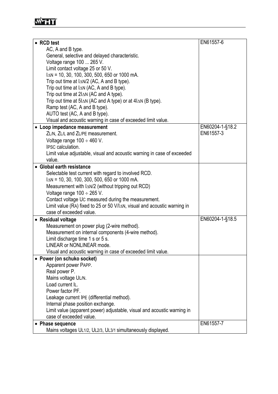HT instruments FULLTEST3 User Manual | Page 8 / 92