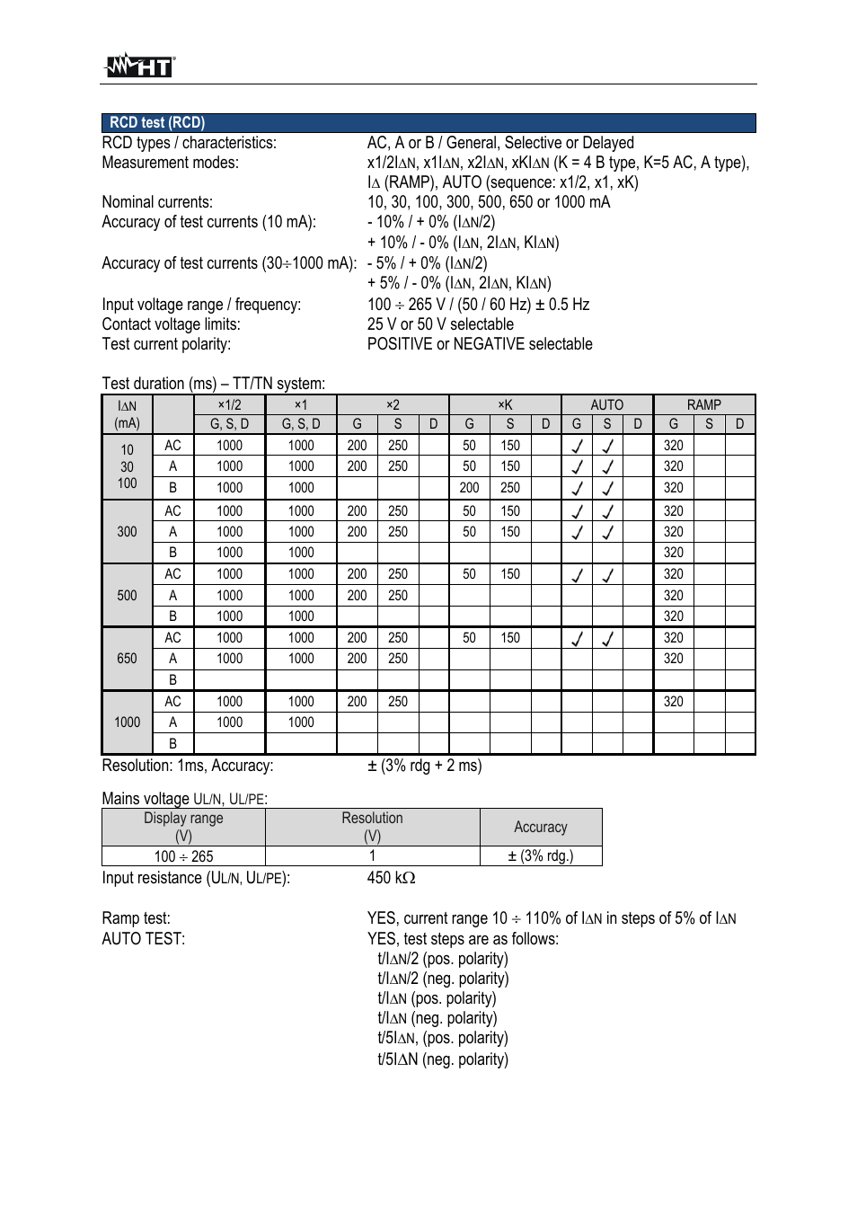 HT instruments FULLTEST3 User Manual | Page 83 / 92