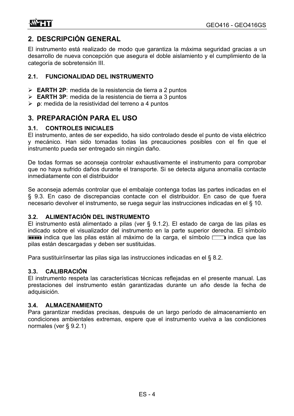 HT instruments GEO416 User Manual | Page 33 / 116