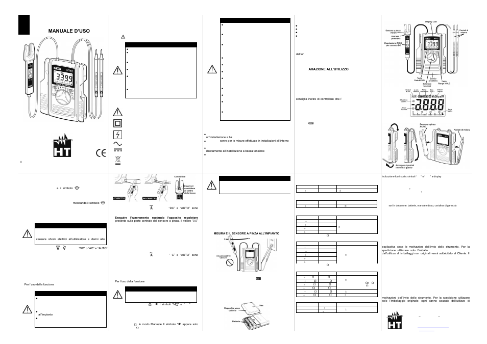 HT instruments HT12 User Manual | 4 pages