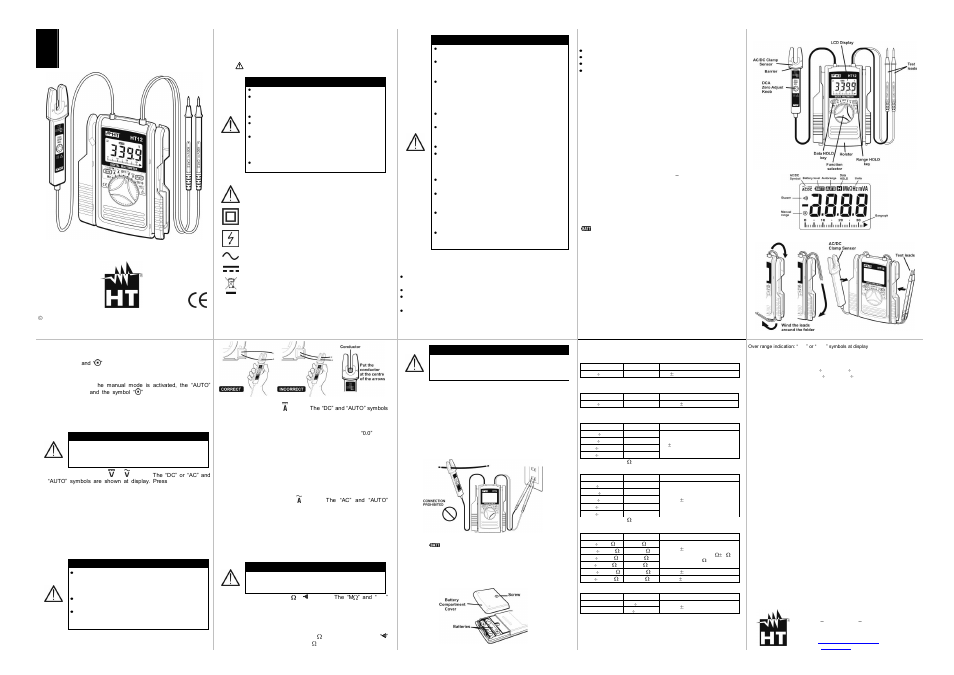 Ht12, En g, User manual | HT instruments HT12 User Manual | Page 2 / 4
