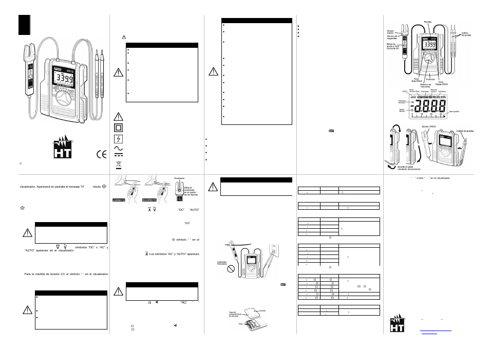Ht12, Manual de instrucciones | HT instruments HT12 User Manual | Page 3 / 4