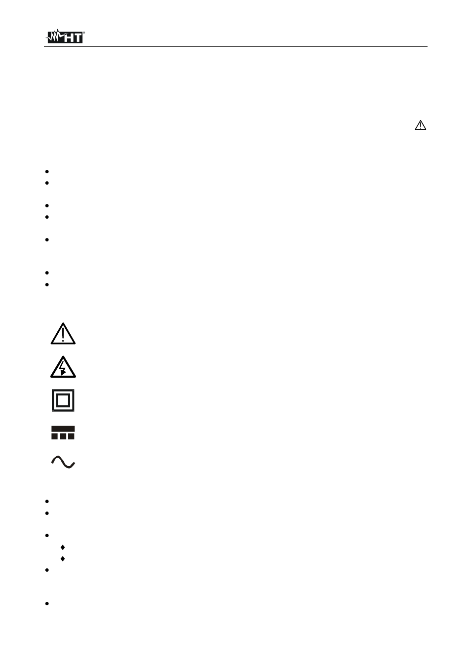 Safety precautions and procedures | HT instruments HT14N User Manual | Page 3 / 12