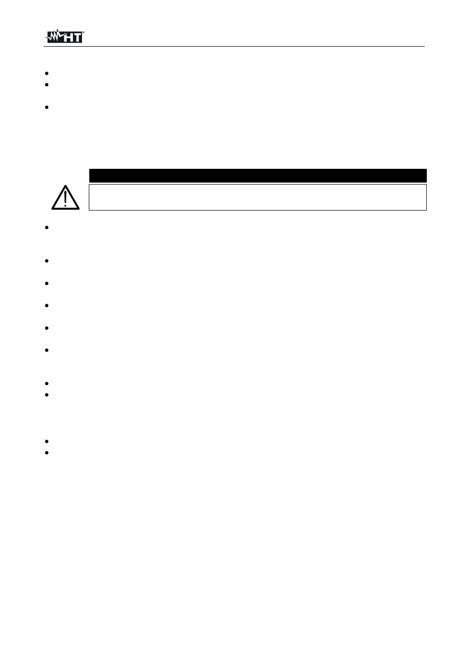 Warning | HT instruments HT14N User Manual | Page 4 / 12