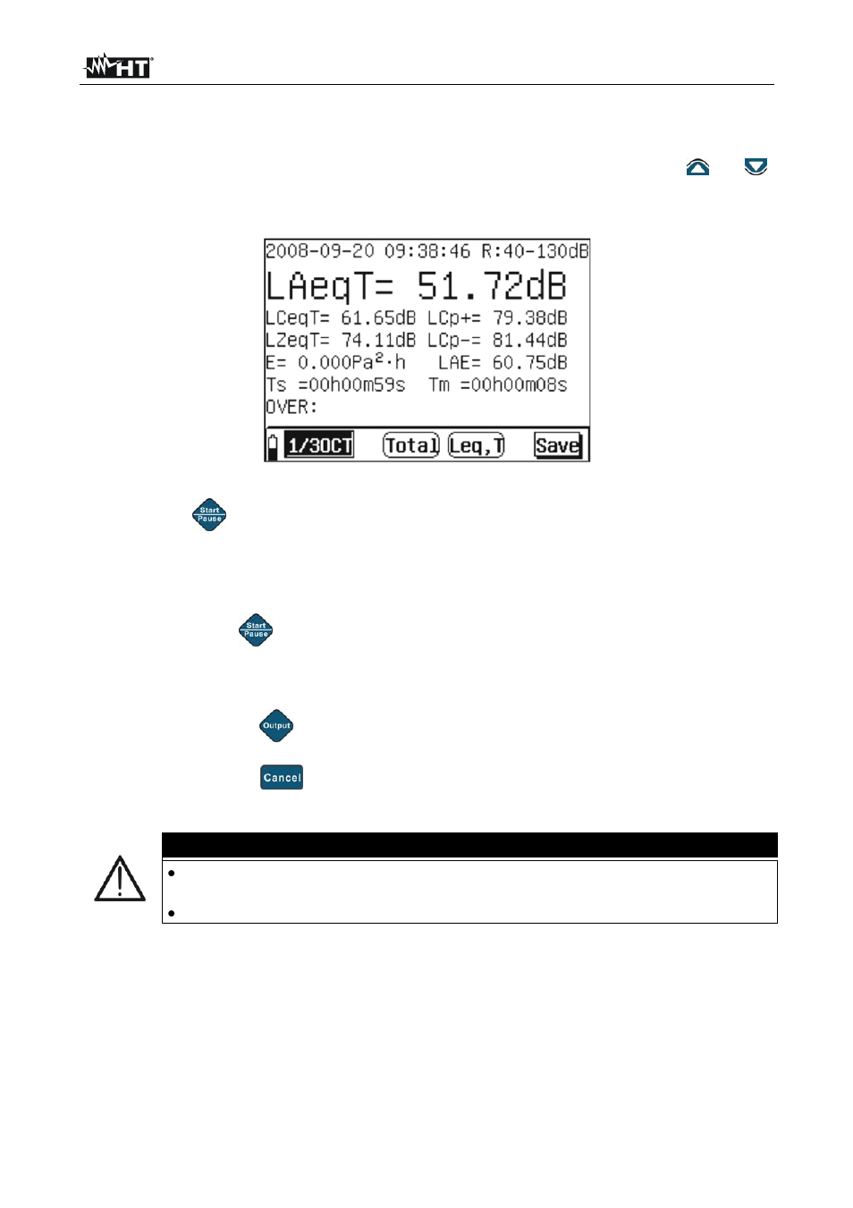 Caution | HT instruments HT157 User Manual | Page 36 / 68