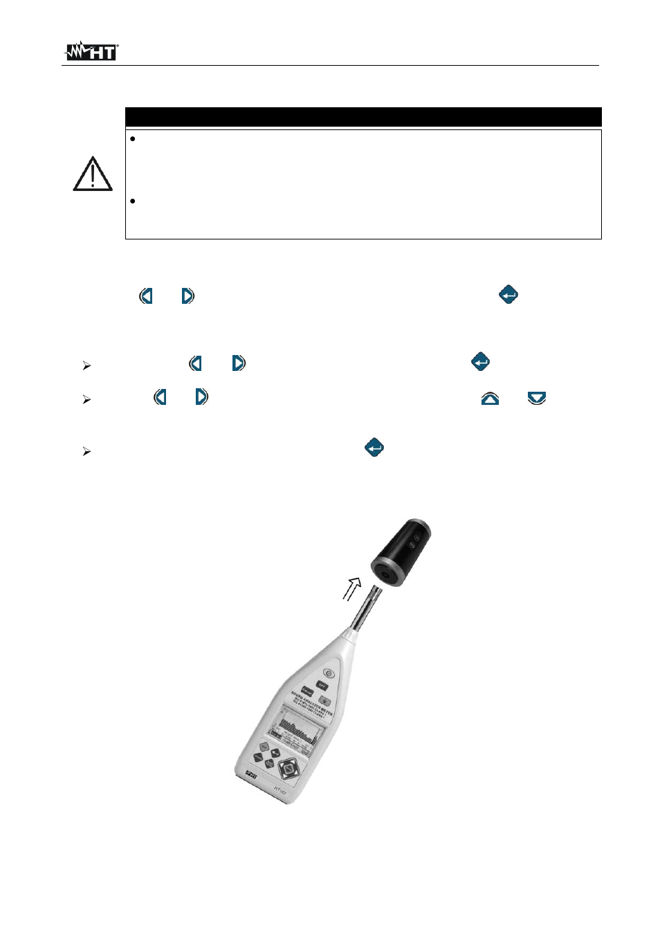 Caution | HT instruments HT157 User Manual | Page 39 / 68