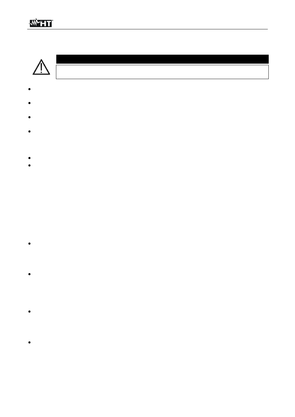 Caution | HT instruments HT21 User Manual | Page 4 / 17