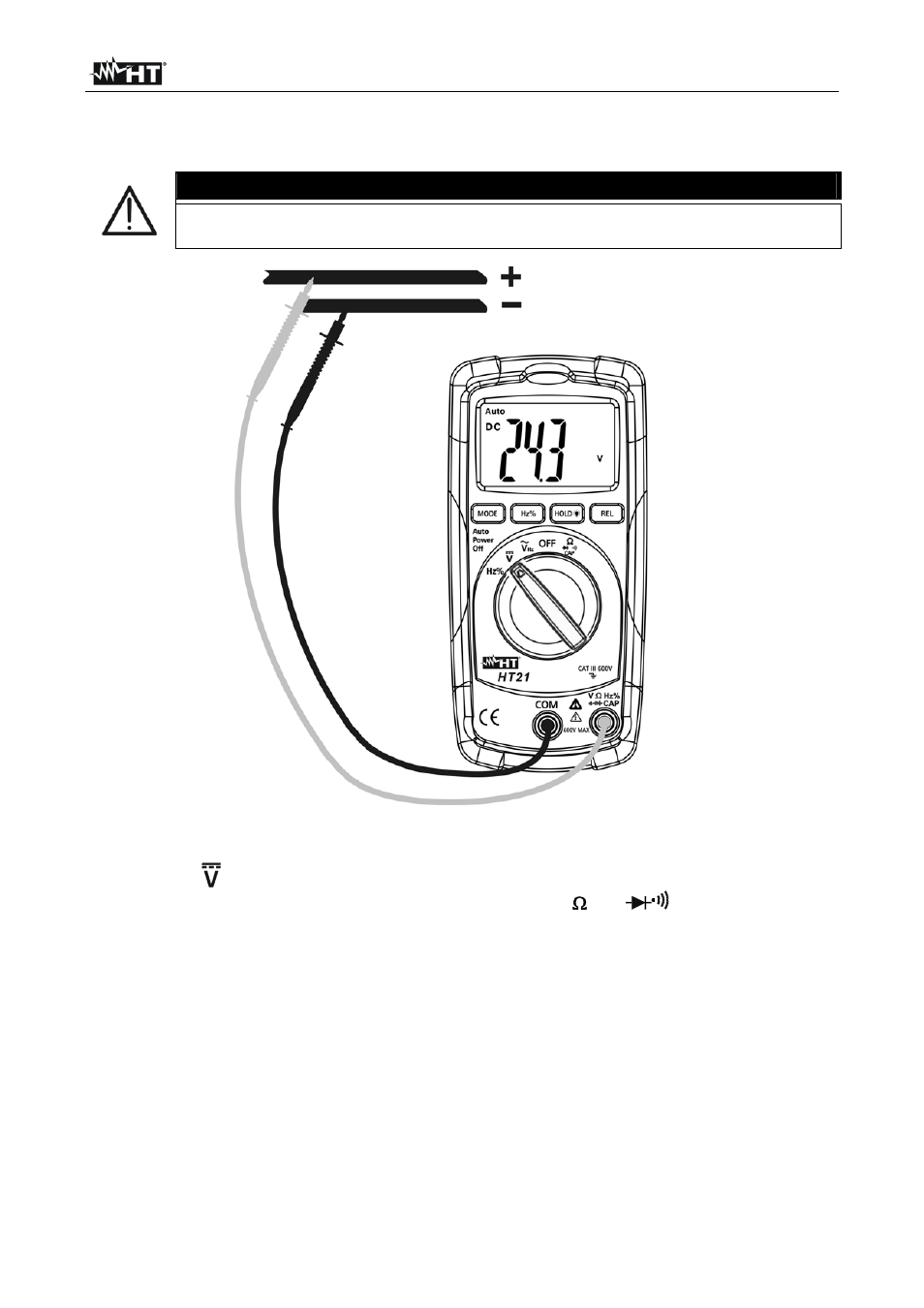 Caution, O . l | HT instruments HT21 User Manual | Page 8 / 17