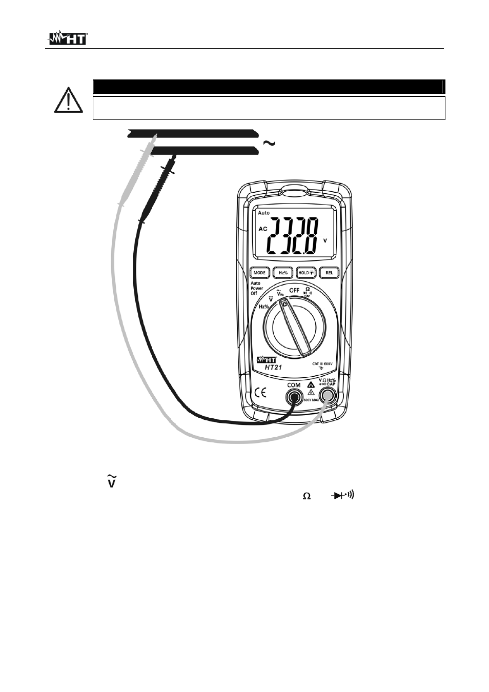 Caution, O . l | HT instruments HT21 User Manual | Page 9 / 17
