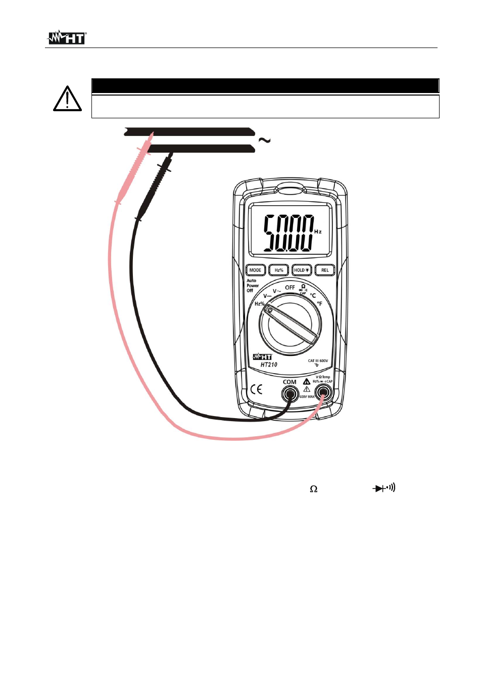 Caution, O . l | HT instruments HT210 User Manual | Page 12 / 19