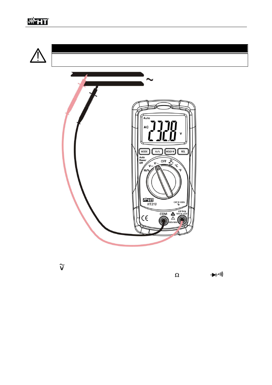 Caution, O . l | HT instruments HT210 User Manual | Page 9 / 19
