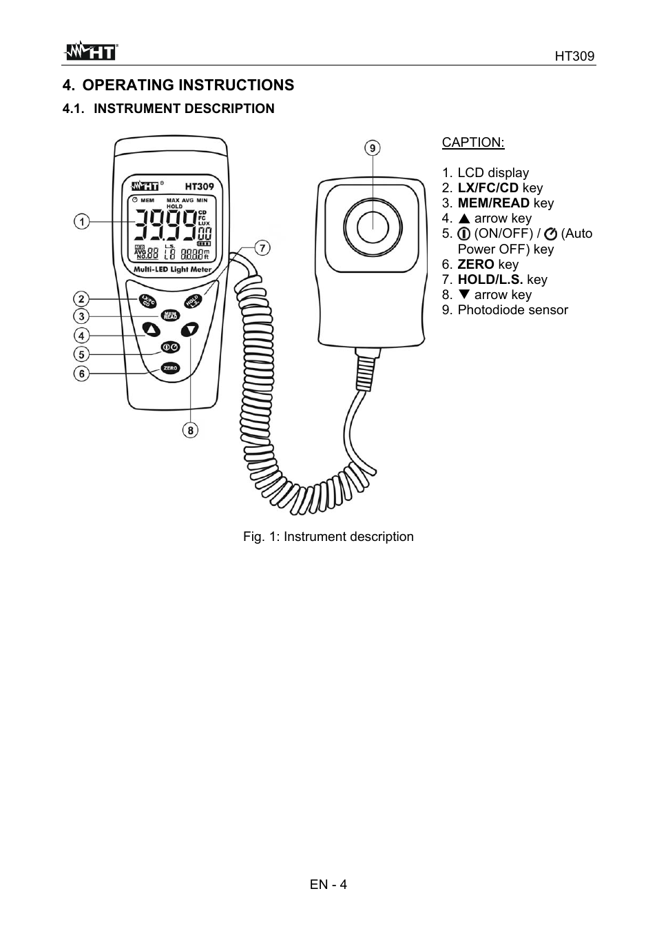 HT instruments HT309 User Manual | Page 5 / 13