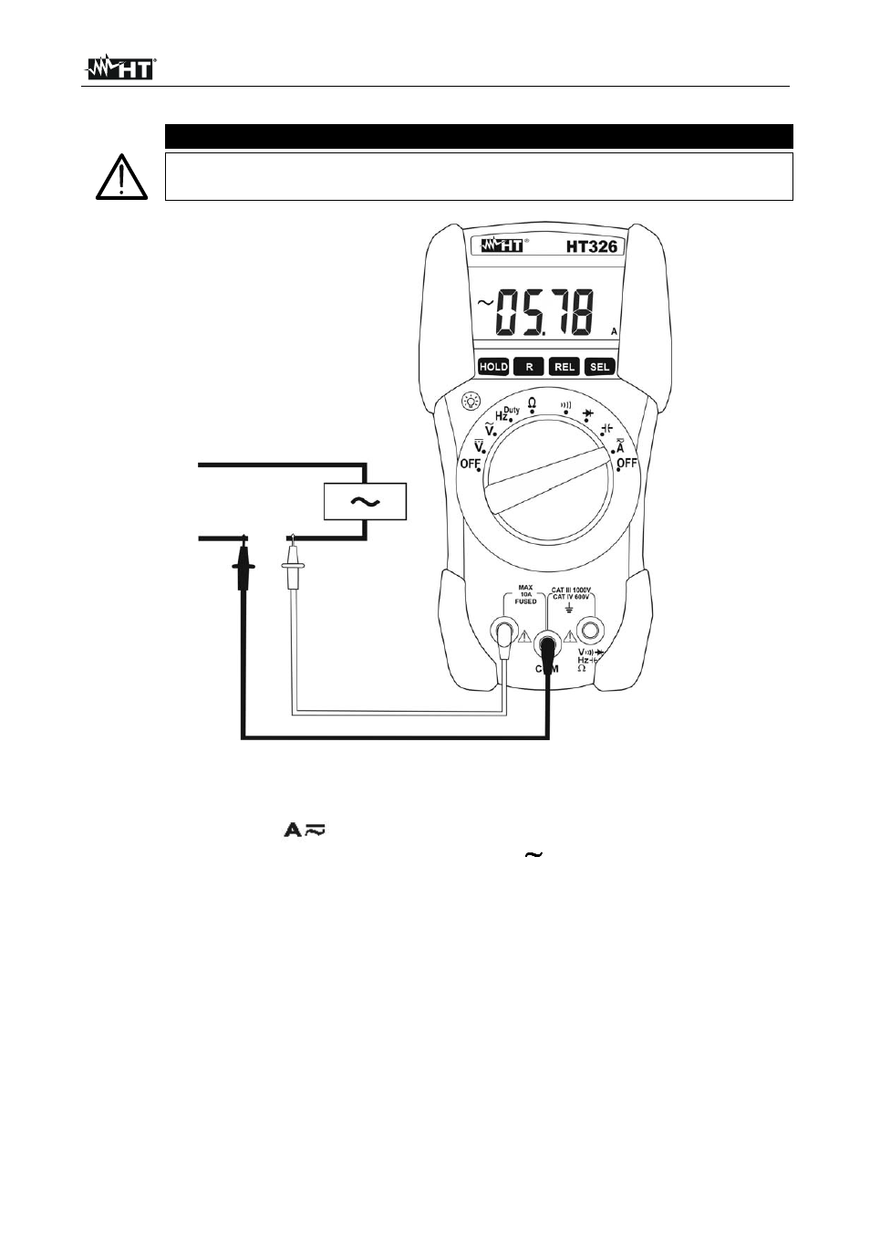 Caution | HT instruments HT326 User Manual | Page 11 / 21