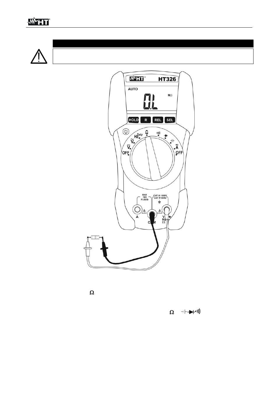 Caution, O . l | HT instruments HT326 User Manual | Page 12 / 21